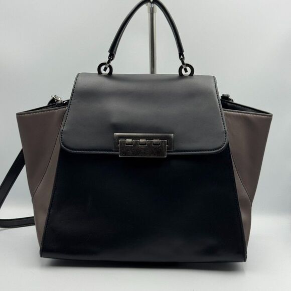 Zac Posen Handbags - Zac Posen Top Handle Shoulder Strap Eartha Concrete Purse Bag Back Slit Pocket